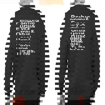 Orpheus Eurydice Hadestown Broadway Musical Theatre Sweatshirt Back Print | Mazezy