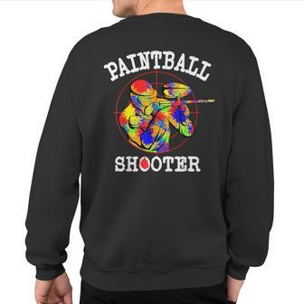Paintball Paintballers Tactical Sports Master Shoot-Out Game Sweatshirt Back Print | Mazezy