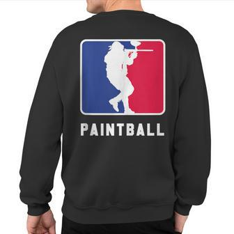 Paintball Paintball Player Paintballer Capture The Flag Sweatshirt Back Print | Mazezy