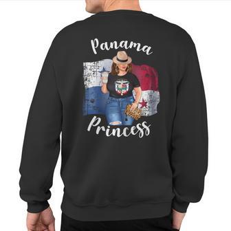 Panama Princess Loves Coffee Panamanian Caffeine Sassy Sexy Sweatshirt Back Print - Thegiftio UK