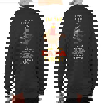 Papa Turkey Matching Family Group Thanksgiving Sweatshirt Back Print | Mazezy