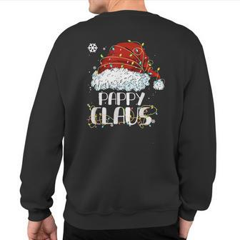 Pappy Claus Christmas Santa Hat Matching Famiy Pajamas Group Sweatshirt Back Print - Monsterry
