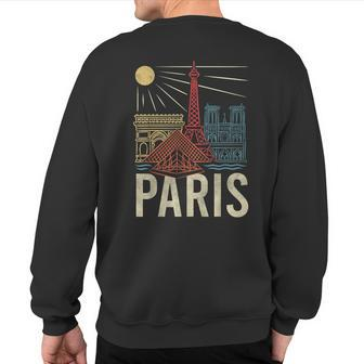 Paris Lover France Tourist Paris Art Paris Sweatshirt Back Print - Seseable