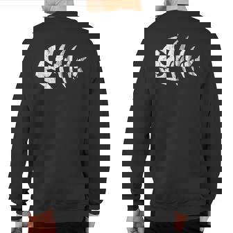 Pastafarian Jolly Pirate Fish Fsm Distressed Sweatshirt Back Print | Mazezy