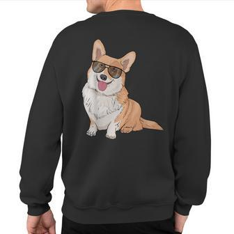 Pembroke Welsh Corgi For Cute Dog Lovers Sweatshirt Back Print | Mazezy