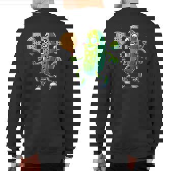 Pickleball Pickle Player Sweatshirt Back Print - Thegiftio