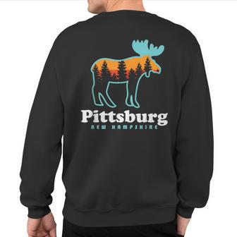 Pittsburg Nh Moose Pittsburg New Hampshire Sweatshirt Back Print | Mazezy