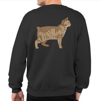 Pixie Bob Cat Cat Lover Sweatshirt Back Print | Mazezy
