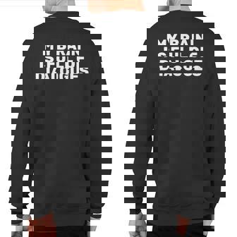 Playwright Dialogues Meme Quote Sweatshirt Back Print | Mazezy