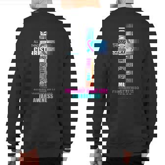 Pregnancy Infant Loss Warrior Awareness Sweatshirt Back Print | Mazezy