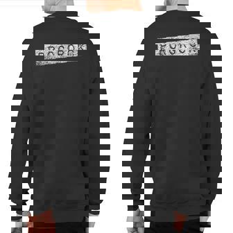 Prog Rock Vintage Distressed Sweatshirt Back Print | Mazezy