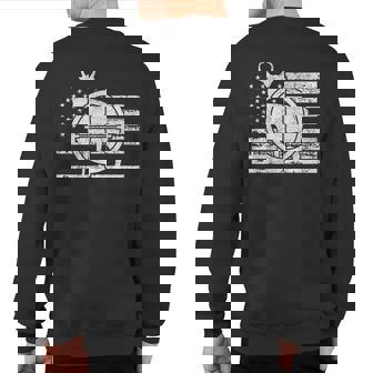 Pronghorn Hunter American Flag Patriotic Hunting Sweatshirt Back Print | Mazezy