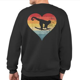 Protection Of The Colombian White Faced Capuchin Silhouette Sweatshirt Back Print | Mazezy