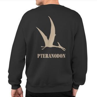 Pteranodon Flying Dinosaur Sweatshirt Back Print | Mazezy