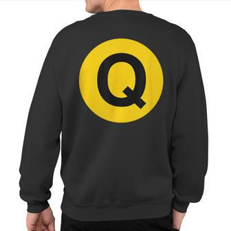 Q Train Sweatshirt Back Print | Mazezy