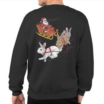 Rabbit Christmas Sweatshirt Back Print - Monsterry