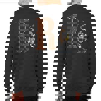 Rabbit With Rackett R Sweatshirt Back Print | Mazezy