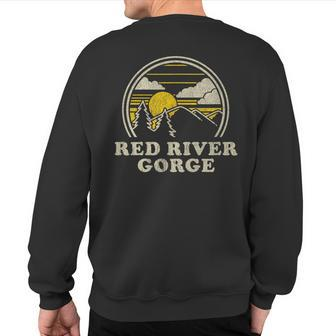 Red River Gorge Kentucky Ky T Vintage Hiking Mountains Sweatshirt Back Print | Mazezy