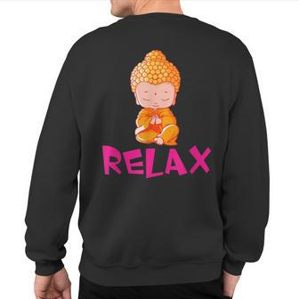Relax Baby Buda T Sweatshirt Back Print | Mazezy
