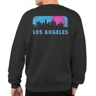 Retro 80S Los Angeles California Downtown Skyline Sweatshirt Back Print | Mazezy