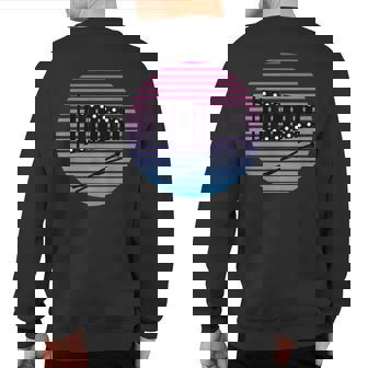 Retro 80'S Xylophone For Pit Percussion Players Sweatshirt Back Print | Mazezy