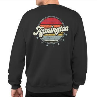 Retro Armington Home State Cool 70S Style Sunset Sweatshirt Back Print | Mazezy