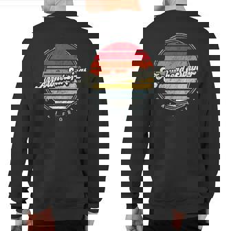 Retro Arrowhead Springs Home State Cool 70S Style Sunset Sweatshirt Back Print | Mazezy