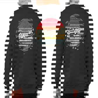Retro Autaugaville Home State Cool 70S Style Sunset Sweatshirt Back Print | Mazezy