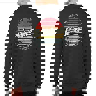 Retro Baldwinsville Home State Cool 70S Style Sunset Sweatshirt Back Print | Mazezy