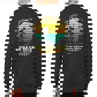 Retro Baldwinsville New York Big Foot Souvenir Sweatshirt Back Print | Mazezy