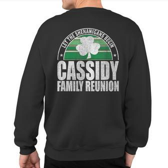Retro Cassidy Family Reunion Irish Sweatshirt Back Print | Mazezy