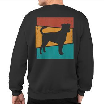 Retro Dog I Danish Swedish Farmdog Sweatshirt Back Print | Mazezy