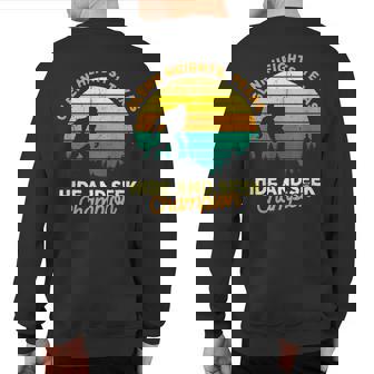 Retro Glenn Heights Texas Big Foot Souvenir Sweatshirt Back Print | Mazezy