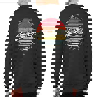 Retro Highland Village Home State Cool 70S Style Sunset Sweatshirt Back Print | Mazezy