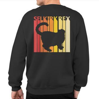 Retro Selkirk Rex Cat Merry Christmas Sweatshirt Back Print | Mazezy