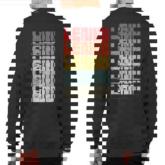 Retro Ussr Soviet Union Communist Vladimir Lenin Sweatshirt Back Print | Mazezy