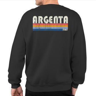 Retro Vintage 70S 80S Style Argenta Italy Sweatshirt Back Print | Mazezy