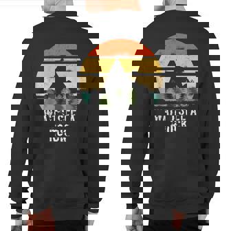 Retro Vintage Wait I See A Rock Geologist Idea Sweatshirt Back Print | Mazezy