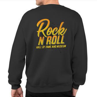 'Rock And Roll Hall Of Fame' Cool Rock N Roll Rocker Sweatshirt Back Print | Mazezy