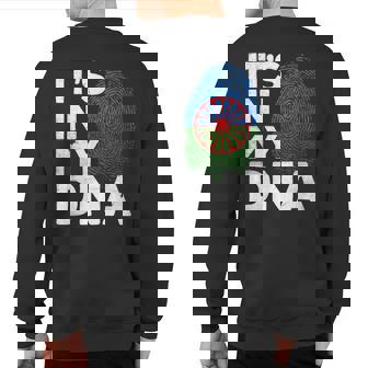 Roma Traveller Romani Flag Fingerprint Dna Distressed Sweatshirt Back Print | Mazezy