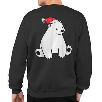 Santa Polar Bear Christmas Pajama Xmas Sweatshirt Back Print - Thegiftio UK