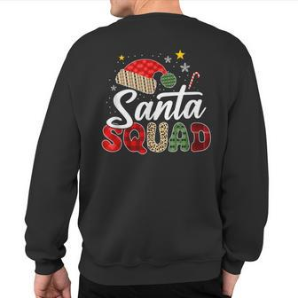 Santa Squad Family Group Matching Christmas Pajama Party Sweatshirt Back Print - Monsterry