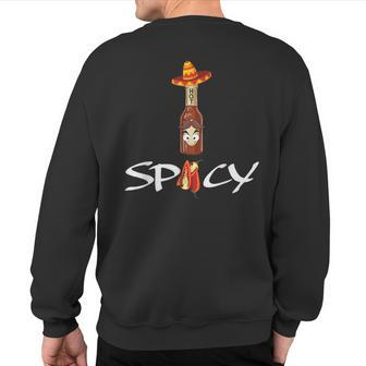 Sauce Lovers Hot And Spicy Pepper T Sweatshirt Back Print | Mazezy UK