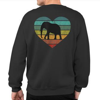 Save Serengeti Safari Kenya Africa Heart I Love Elephants Sweatshirt Back Print | Mazezy CA