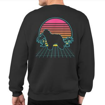 Schapendoes Retro Vintage 80S Vaporwave Aesthetic Dog Lover Sweatshirt Back Print | Mazezy