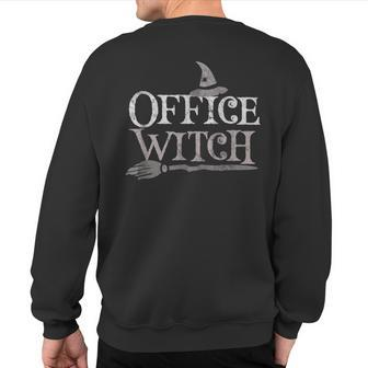 School Secretary Office Witch Assistant Admin Squad Intern Sweatshirt Back Print | Mazezy