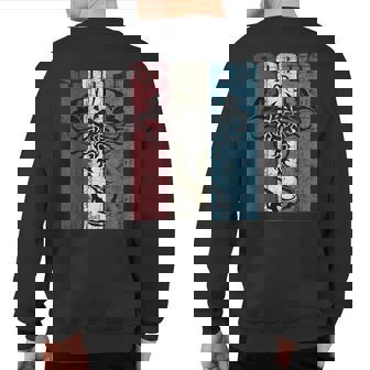 Scorpio Vintage Scorpio Retro Distressed Sweatshirt Back Print | Mazezy