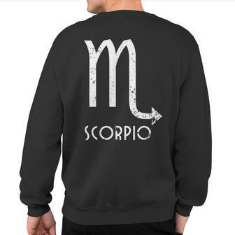 Scorpio Zodiac Sign October November Birthday Sweatshirt Back Print | Mazezy