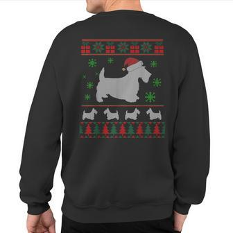 Scottie Dog Ugly Christmas Sweater For Dog Lovers Sweatshirt Back Print - Thegiftio UK