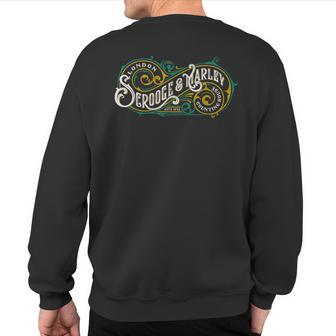 Scrooge And Marley Counting House Christmas Carol Vintage Sweatshirt Back Print | Mazezy